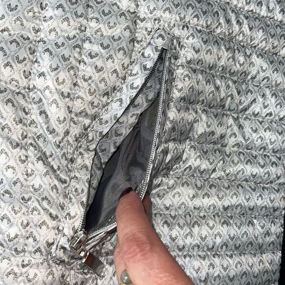 Tribal Womens Full Zip Ribbed Knit Collar Lined Puffer Vest Gray Size Small - Picture 4 of 8